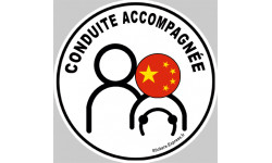 Autocollant (sticker): conduite accompagnee Chinois