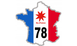 Autocollant (sticker): FRANCE 78 Région Ile de France