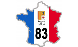 Autocollant (sticker): FRANCE 83 Région PACA