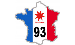 Autocollant (sticker): FRANCE 93 Région Ile de France