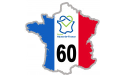 Autocollant (sticker): 60 France région Hauts-de-France