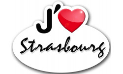 Autocollant (sticker):j'aime Strasbourg