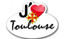 Autocollant (sticker):j'aime Toulouse