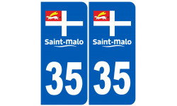 immatriculation 35 Saint Malo - Autocollant(sticker)