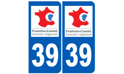 numéro immatriculation 39 région - Autocollant(sticker)