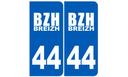 immatriculation 44 BZH - Autocollant(sticker)