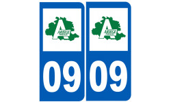 numéro immatriculation 09 (Ariège) - Autocollant(sticker)