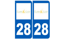 numéro immatriculation 28 (Eure-et-Loir) - Autocollant(sticker)