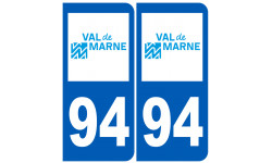 numéro immatriculation 94 (Val-de-Marne) - Autocollant(sticker)