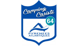 Camping car Pyrénées Atlantique 64 - 20x15cm - Autocollant(sticker)