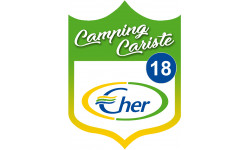 Camping car Cher 18 - 20x15cm - Autocollant(sticker)