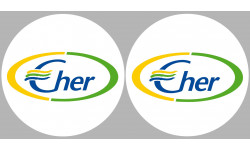 Département Le Cher 18  - 2 logos de 10cm - Autocollant(sticker)