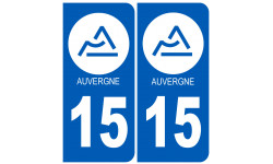 immatriculation 15 Auvergne du Cantal - Autocollant(sticker)