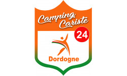 blason camping cariste Dordogne 24 - 15x11.2cm - Autocollant(sticker)
