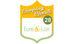 blason camping cariste l'Eure et Loir 28 - 20x15cm - Autocollant(sticker)