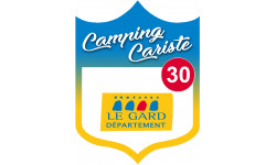 blason camping cariste le Gard 30 - 20x15cm - Autocollant(sticker)