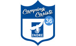 blason camping cariste Indre 36 - 15x11.2cm - Autocollant(sticker)