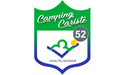 blason camping cariste Haute Marne 52 - 15x11.2cm - Autocollant(sticker)