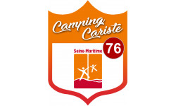 blason camping cariste Seine Maritime 76 - 15x11.2cm - Autocollant(sticker)