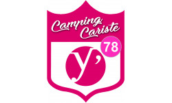 blason camping cariste Yvelines 78 - 15x11.2cm - Autocollant(sticker)