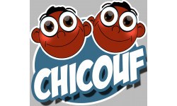 Chicouf 2 frères d'origine afro - 10x9cm - Autocollant(sticker)