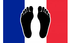 sticker / autocollant : Pieds noirs drapeau Français - 10cm - Autocollant(sticker)