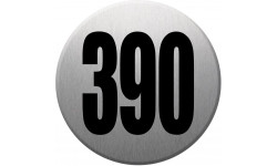 numéroderue390 gris brossé - 10cm - Autocollant(sticker)