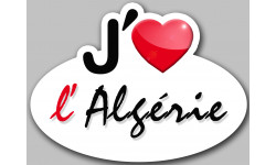 Autocollant (sticker): J'aime l'Algérie : 15x11cm