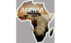Africa Rhinocéros - 20x18cm - Autocollant(sticker)