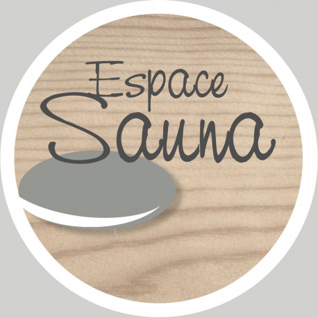 espace sauna - 15cm - Autocollant(sticker)