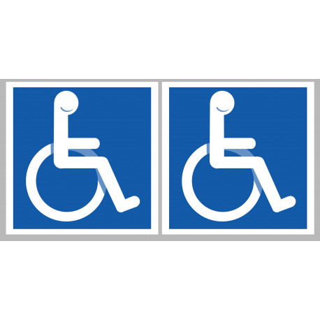 Sticker / autocollant : handicape moteur - 2 stickers de 10cm