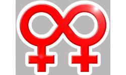 amour infini lgbt lesbien - 15x12cm - Autocollant(sticker)