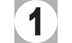 numéro 1 - 5x5cm - Autocollant(sticker)