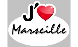 J'aime Marseille - 15x11cm - Autocollant(sticker)