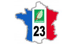 FRANCE 23 Région Limousin - 5x5cm - Autocollant(sticker)