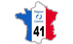 FRANCE 41 région Centre (10x10cm) - Autocollant(sticker)