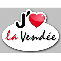 j'aime la Vendée (15x11cm) - Autocollant(sticker)