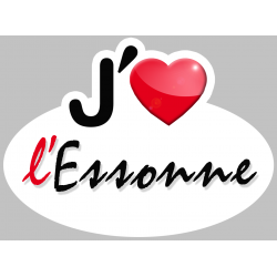 j'aime l'Essonne (5x3.7cm) - Autocollant(sticker)