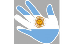 Autocollant (sticker): drapeau Argentine main