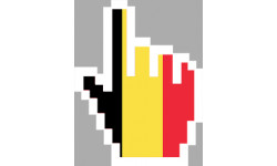 Autocollant (sticker): curseur main belge