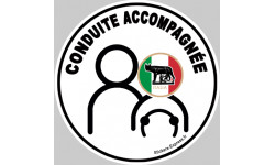 Autocollant (sticker): conduite accompagnee Italien